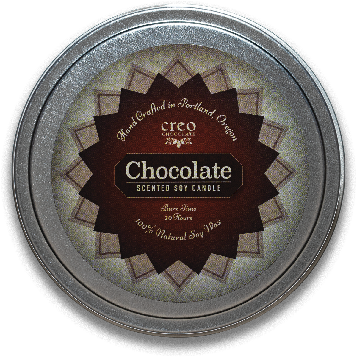 Chocolate Scented Candle | Long-Burning Cocoa Soy Candle | Creo