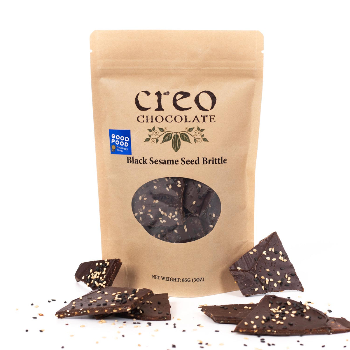 見本盤　CHOCOLATE PANIC OPEN SESAME Black-Sesame-Seed-Brittle-