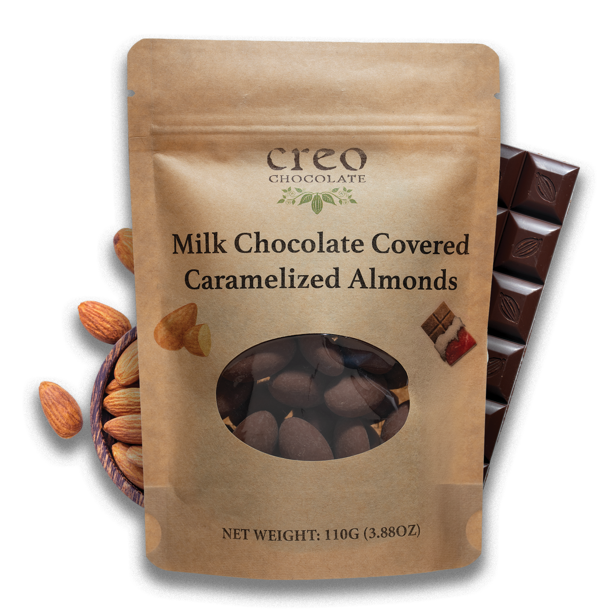 Milk Chocolate Covered Caramelized Almonds