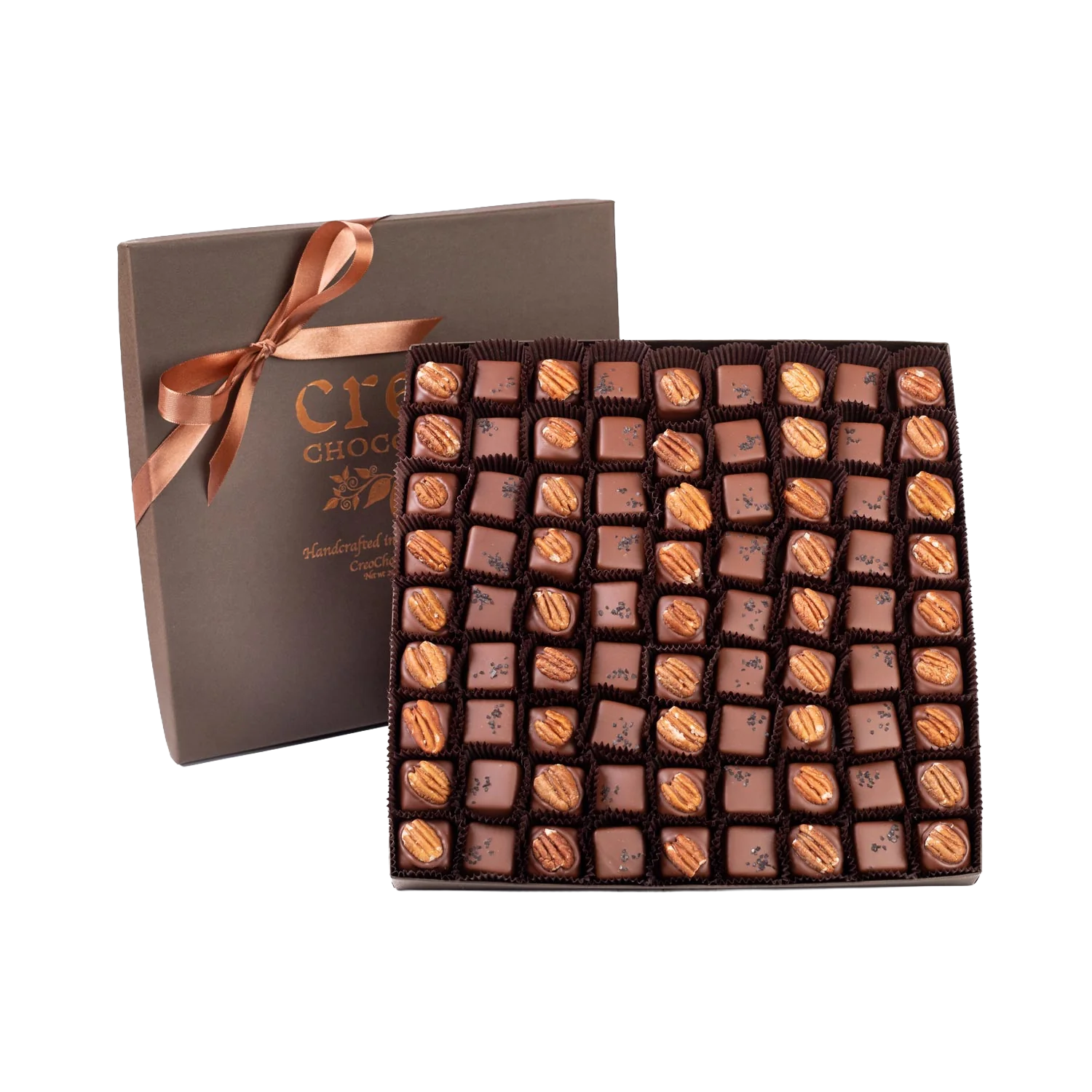 Black Lava Salted Caramel with Pecan & Caramel