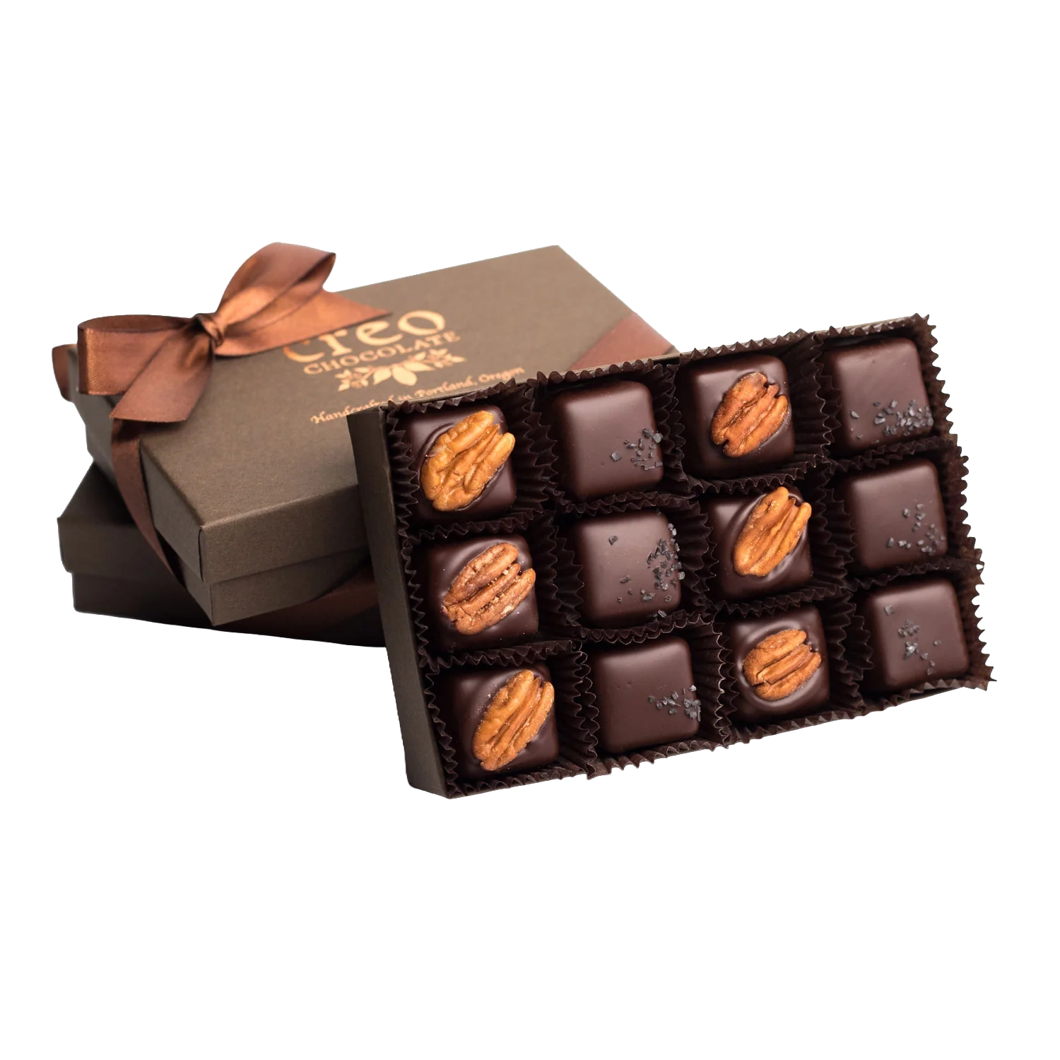 Black Lava Salted Caramel with Pecan & Caramel