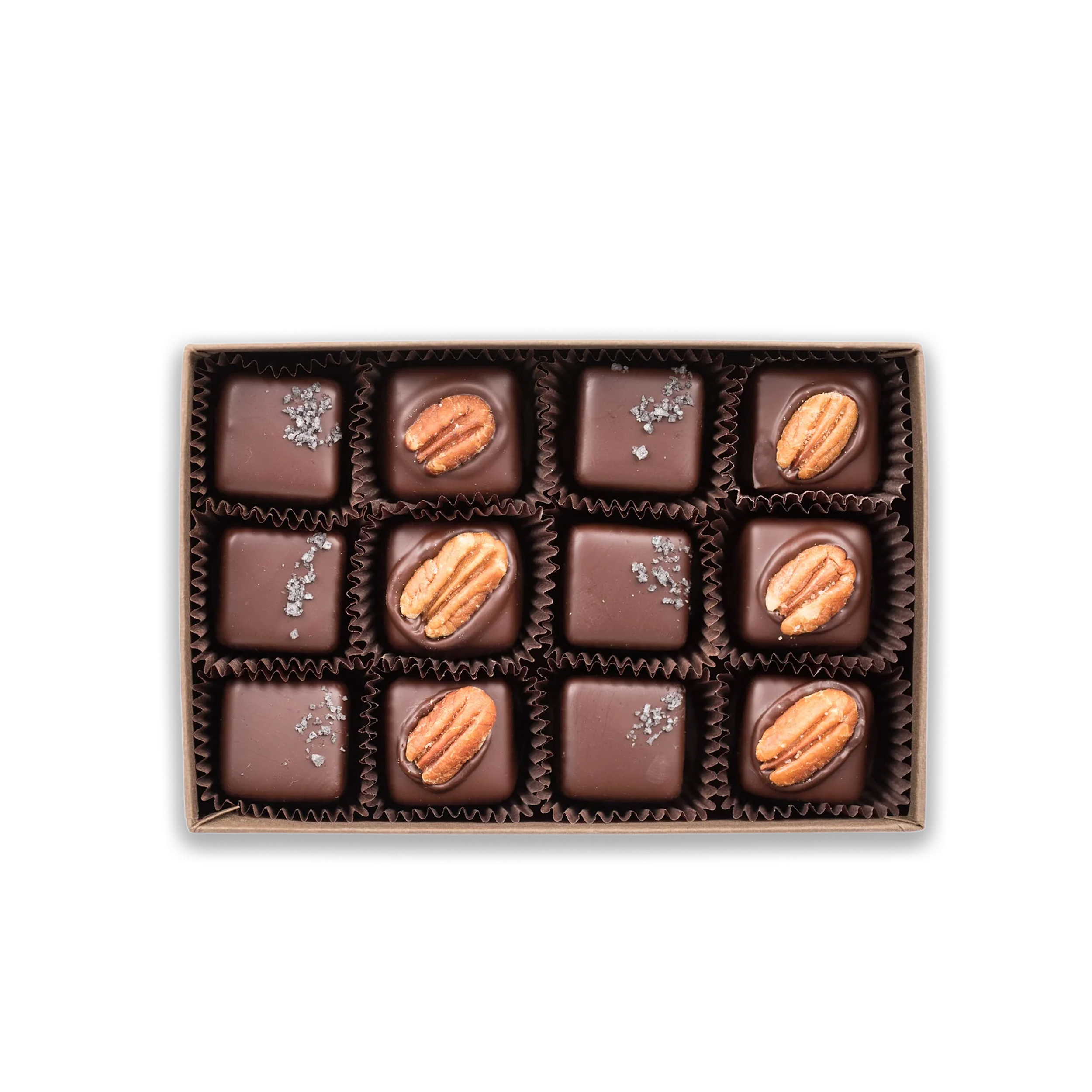 Black Lava Salted Caramel with Pecan & Caramel