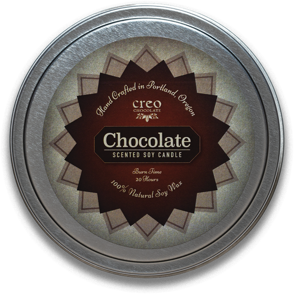 Chocolate Scented Candle | Long-Burning Cocoa Soy Candle | Creo