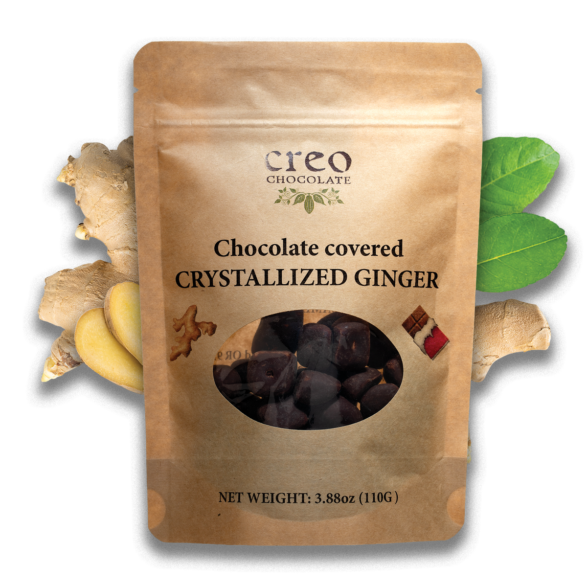 cocomone スティーブ　クラーク　サンディエゴエッグ Ginger Candy Bites Covered in Dark Chocolate | Creo Chocolate