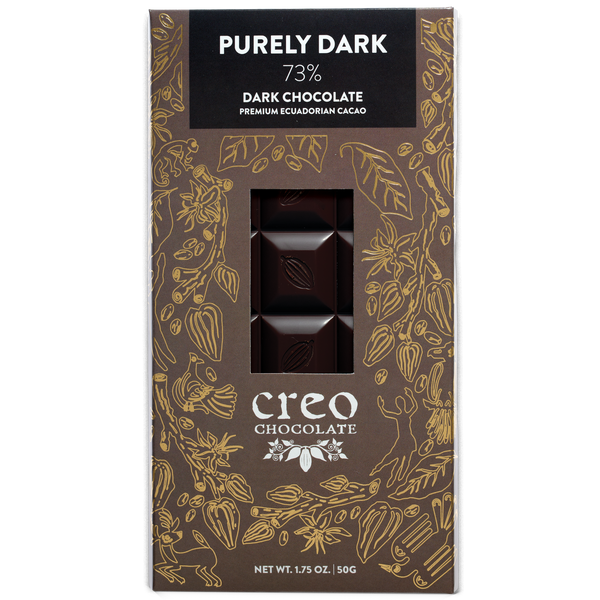 Purely Dark 73% Chocolate | Single-Origin Ecuador Cacao Bar | Creo