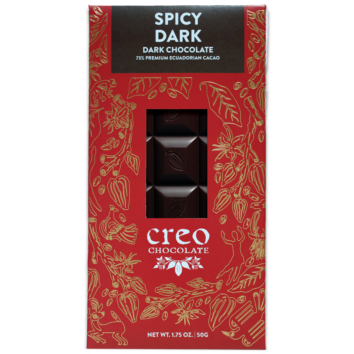 Spicy Dark Chocolate | Chili & Cinnamon Dark Chocolate Bar | Creo