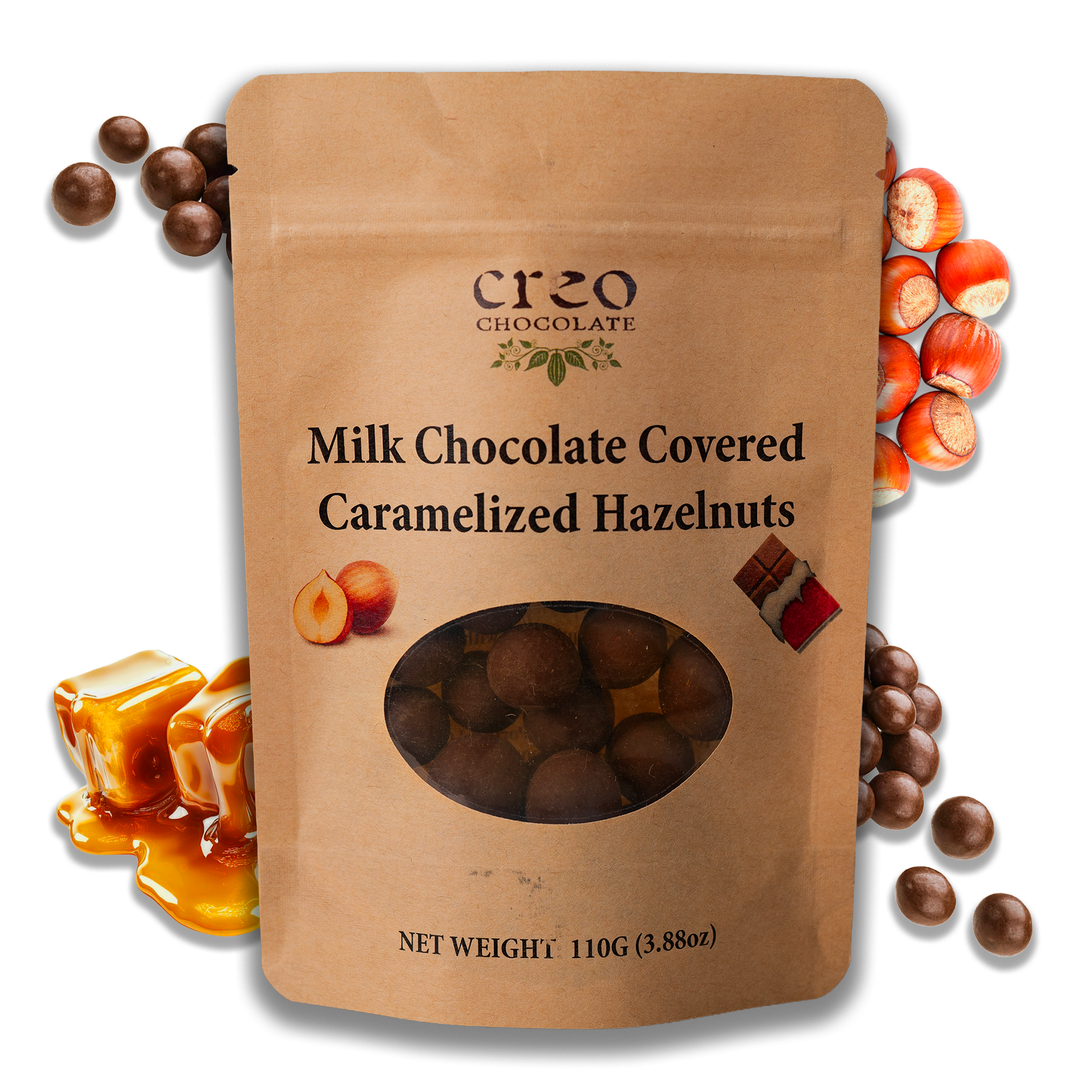 Milk Chocolate Covered Caramelized Hazelnuts